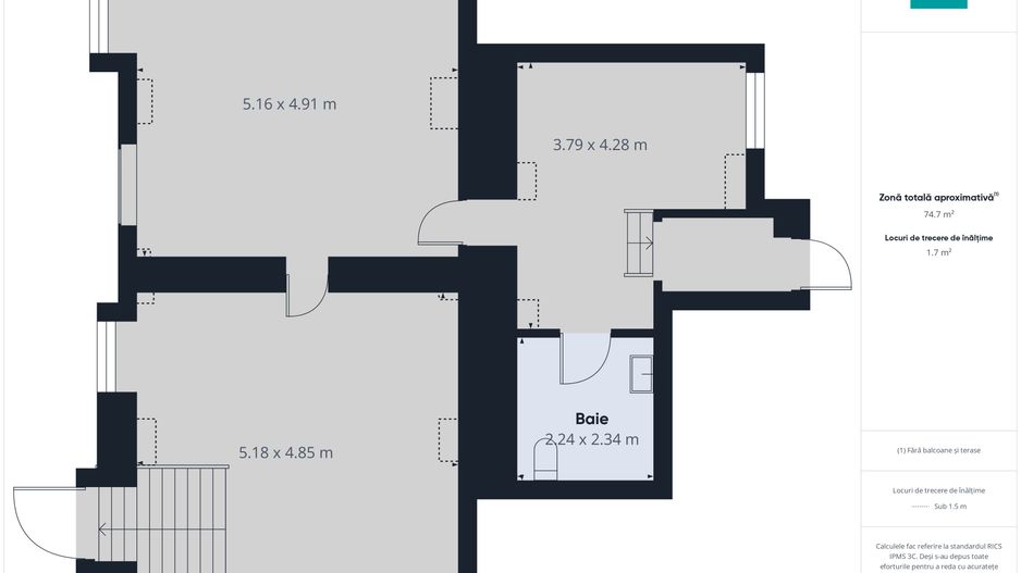 Apartament două camere strada Cozia. - Poză 9