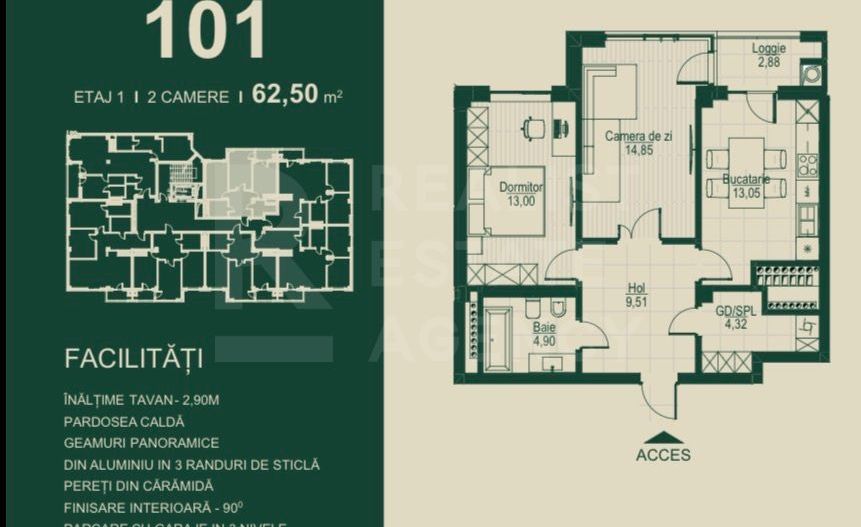 Vânzare, apartament 2 camere, complexul SEVEN Park - Ialoveni - Poză 8