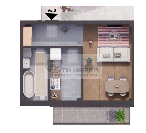 Apartament o camera - Pret promotional plata cash - Poză 2