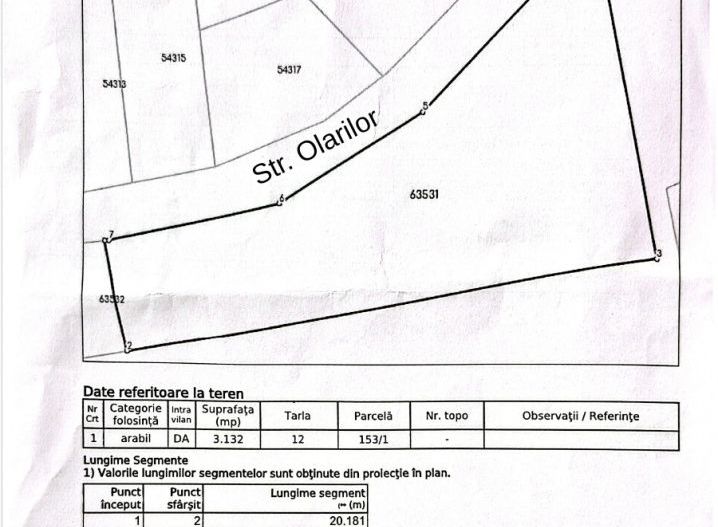 Teren pentru construcție casă cu utilități in Ciolpani-Piscu str. Olarilor - Schiță 5