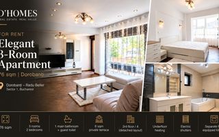 For Rent | Elegant 3-Room Apartment | 76 sqm | Dorobanți - Poză 1