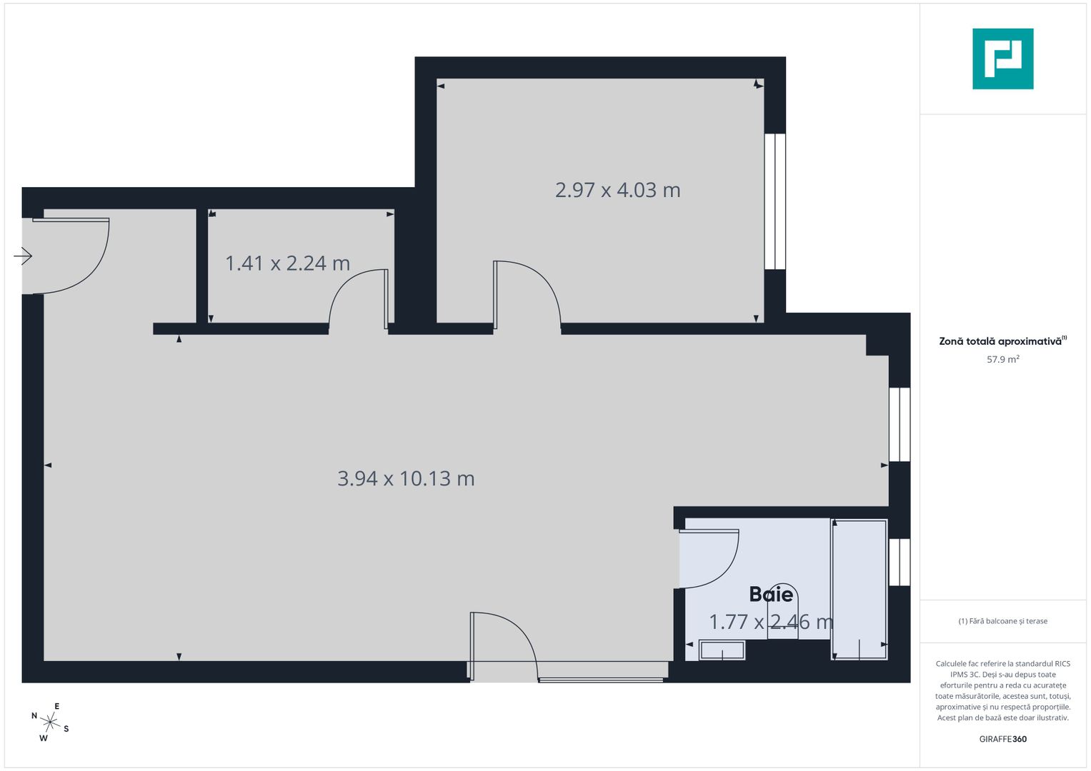 Apartament cu 2 camere şi dressing în Moşniţa Nouă - Poză 8