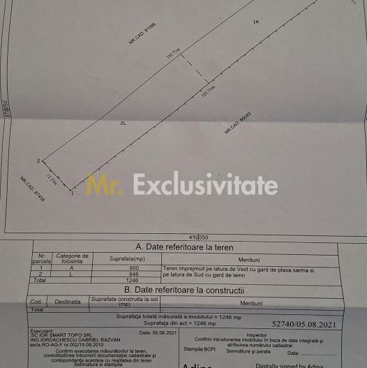 Teren intravilan 1246 mp Prundu Platou -Fragilor - Poză 6