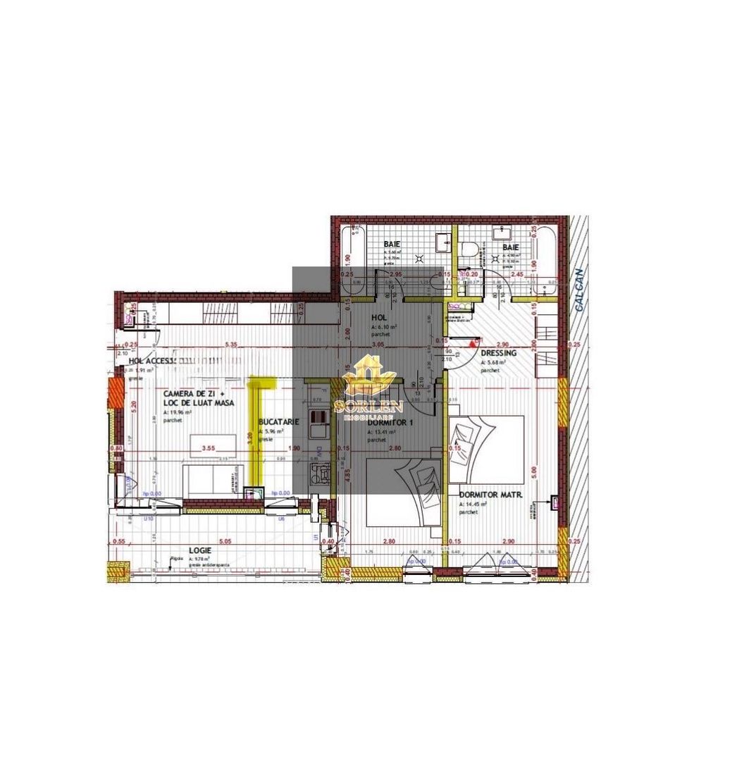 Apartament 3 camere de vânzare  | Zona Tineretului , Florești - Poză 2