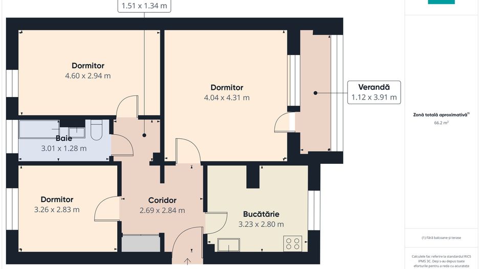 Apartament 3 camere Etaj 3 Zona Aurel Vlaicu - Poză 8