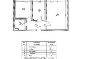 Apartament 2 camere mobilat si utilat + loc de parcare | Metalurgiei - Schiță 8