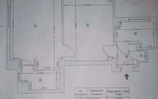 Apartament 2 camere – ultracentral – 44 mp – Piata Romana - Schiță 8