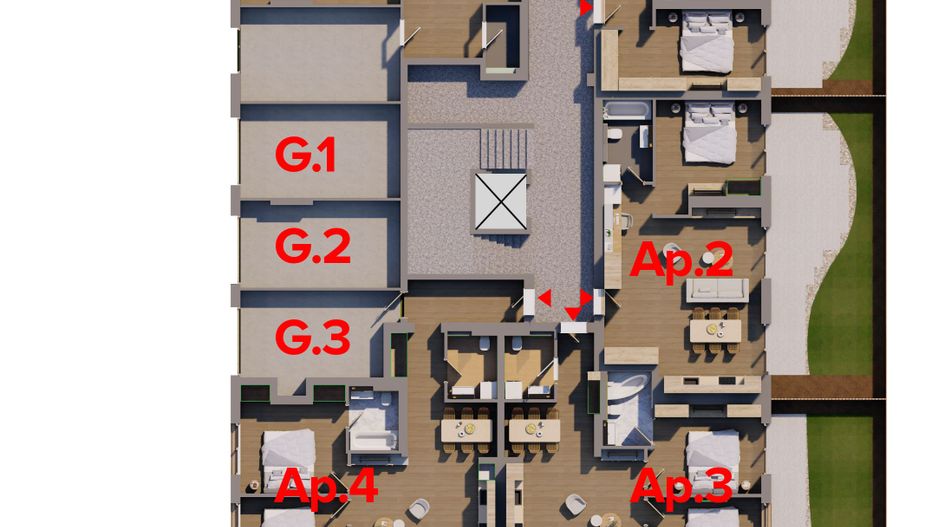 Apartament cu grădină în Cartierul Ared Red 9 - Poză 9