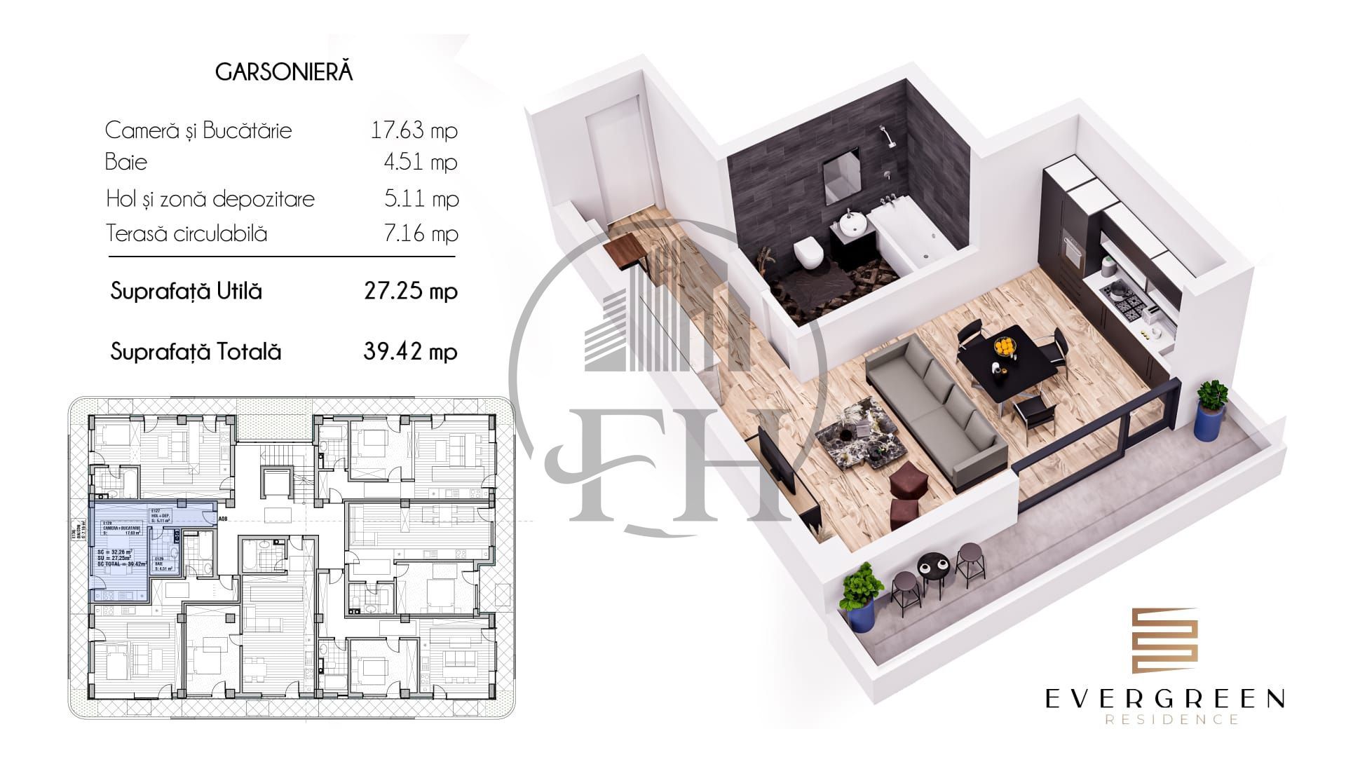 VANDUT/ SOLDGarsoniera/Studio de vânzare Constanta / Navodari / zona Mamaia Nord - Poză 3