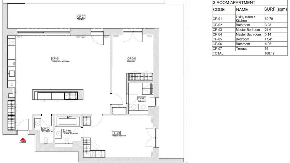 Inchiriere Apartament 3 camere Exclusive lifestyle in One Rahmaninov - Poză 15
