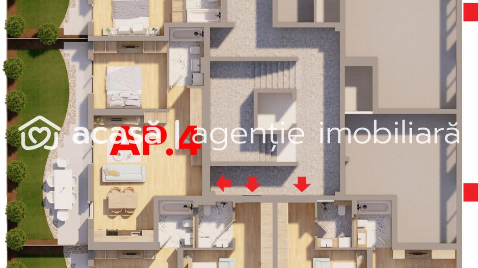 Viața la Parter cu Grădină Proprie, Ideală pentru Familia Cu Copii - Poză 3