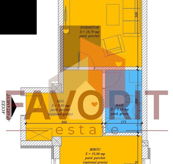 Bloc NOU. Etaj 1. Lift. CF de Timisoara - Schiță 10