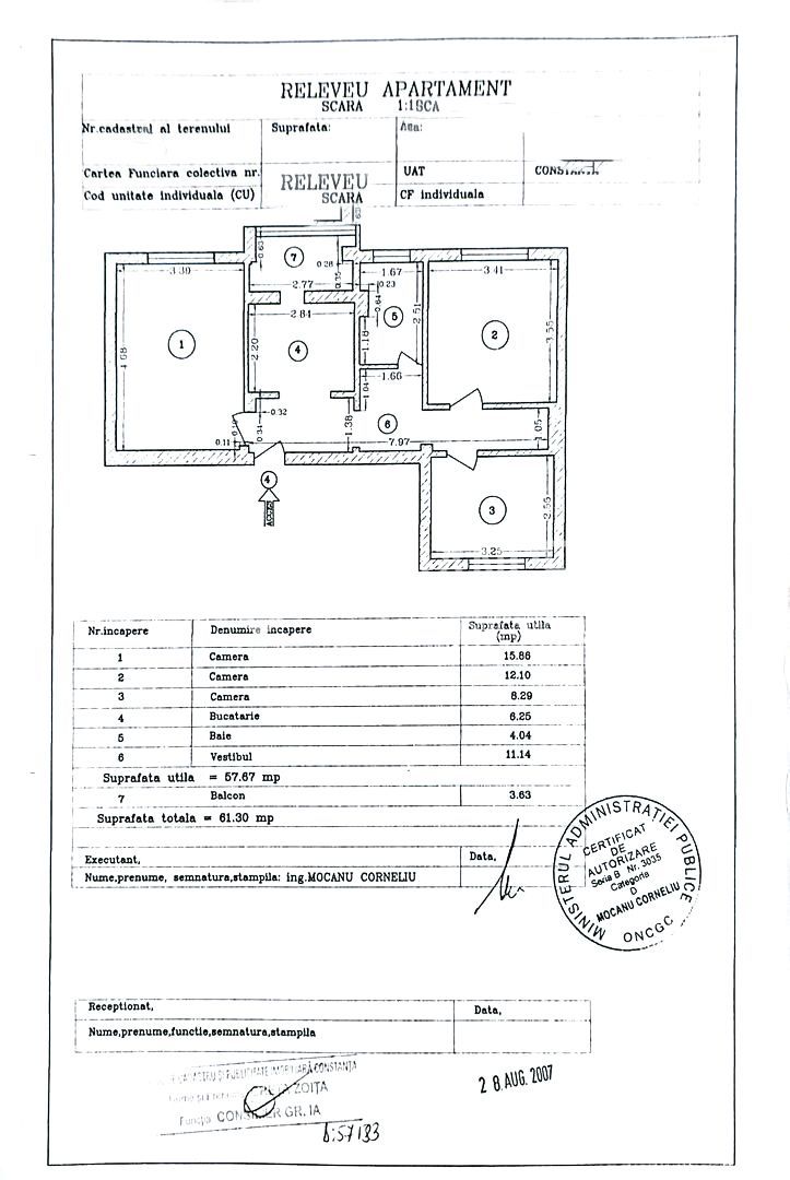 Inel 1(COD 05) -  | Open House 29 Martie | 3 Camere Decomandat - Schiță 3