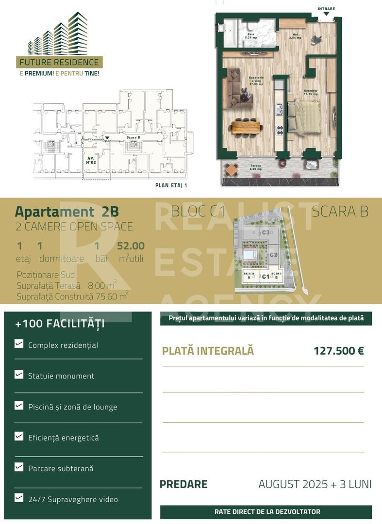 Vânzare, apartament, 2 camere, zona Torontalului, Timișoara - Schiță 9