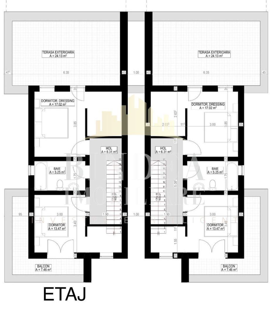 Duplex modern P+1, 110mp utili cu un teren de 310mp - Poză 3