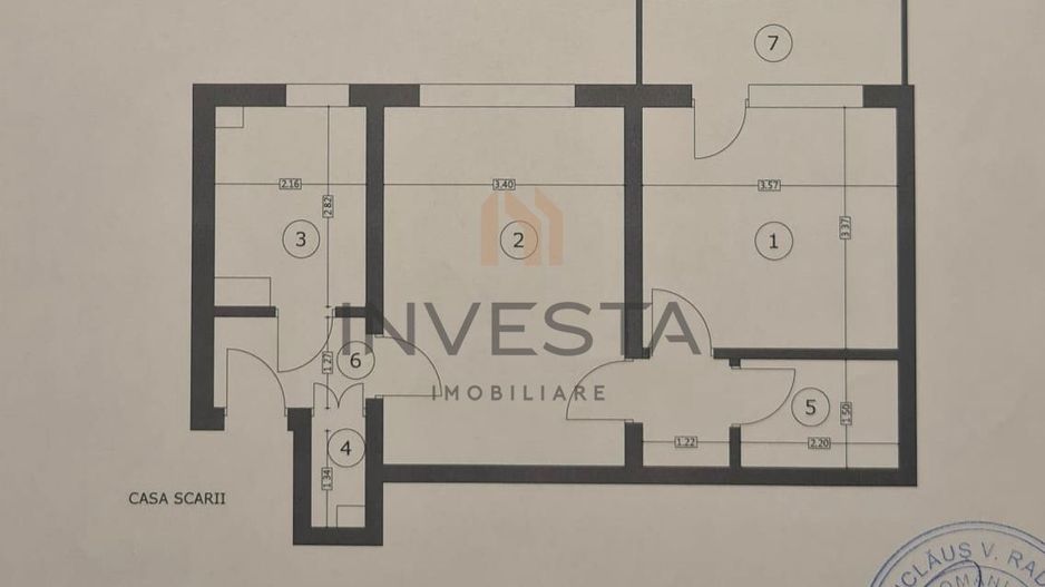 Oportunitate de investitie in zona Mercur! 2 camere etaj intermediar - Schiță 9