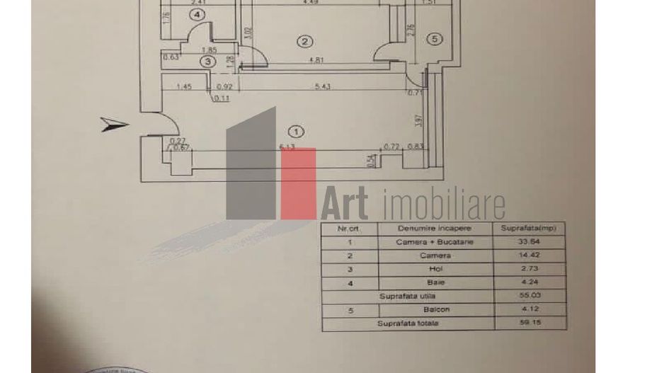 Apartament 2 camere complex Edenia - Schiță 14