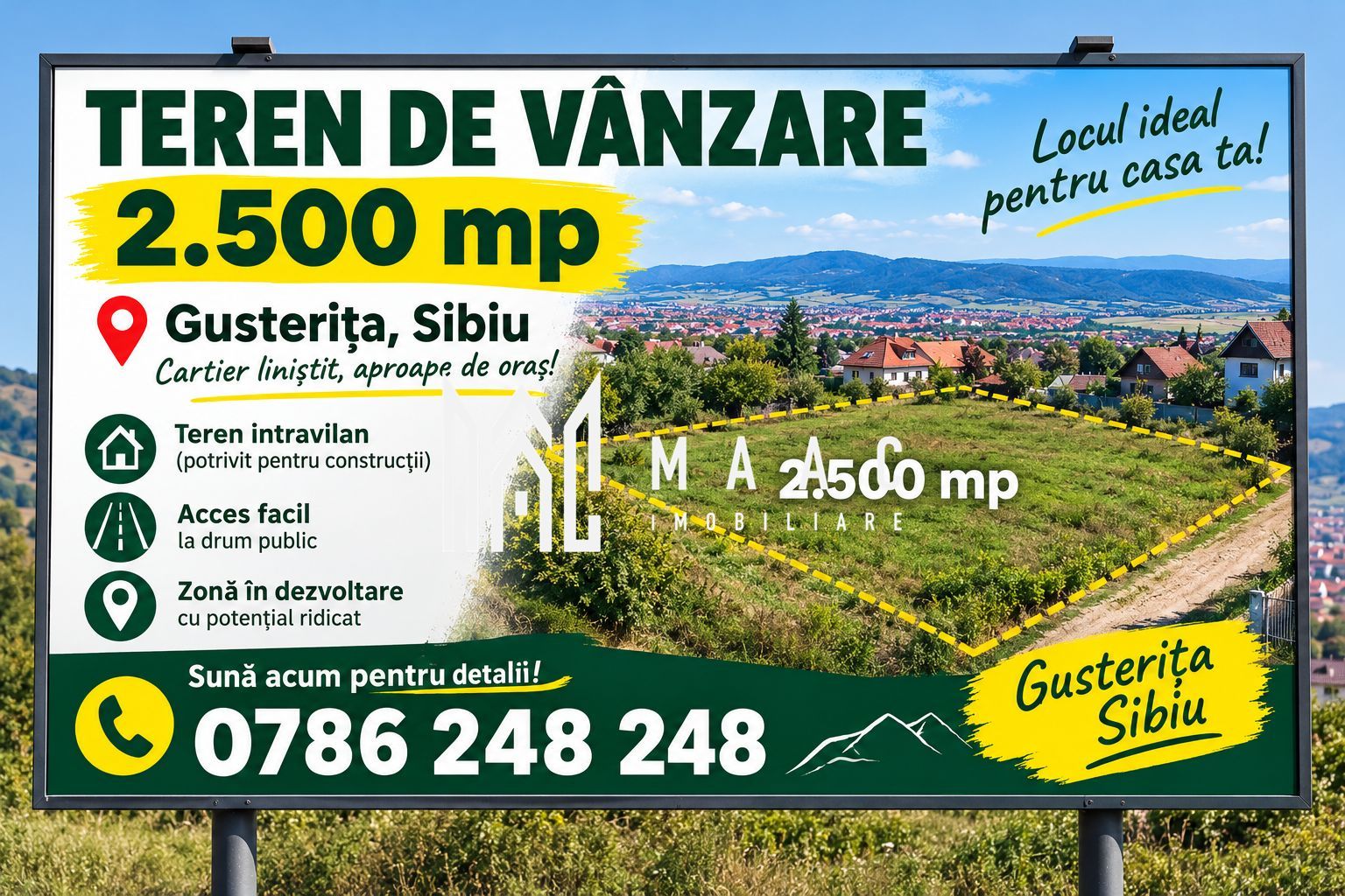 Teren intravilan de vânzare | Sibiu, Gusterița | 2500 mp - Poză 2