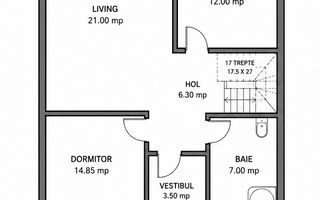 Vilă individuală P+M - 5 camere - 500 mp teren - Construcție nouă - 1 Decembrie - Poză 9