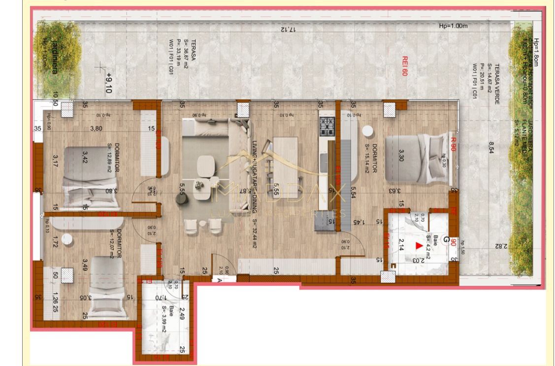 Apartament 4 Camere**TERASA 57 MP**Bloc boutique***NOU// DOMENII - Poză 34