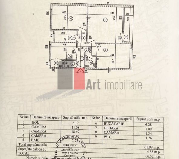 Apartament 3 camere decomandat - Schiță 15