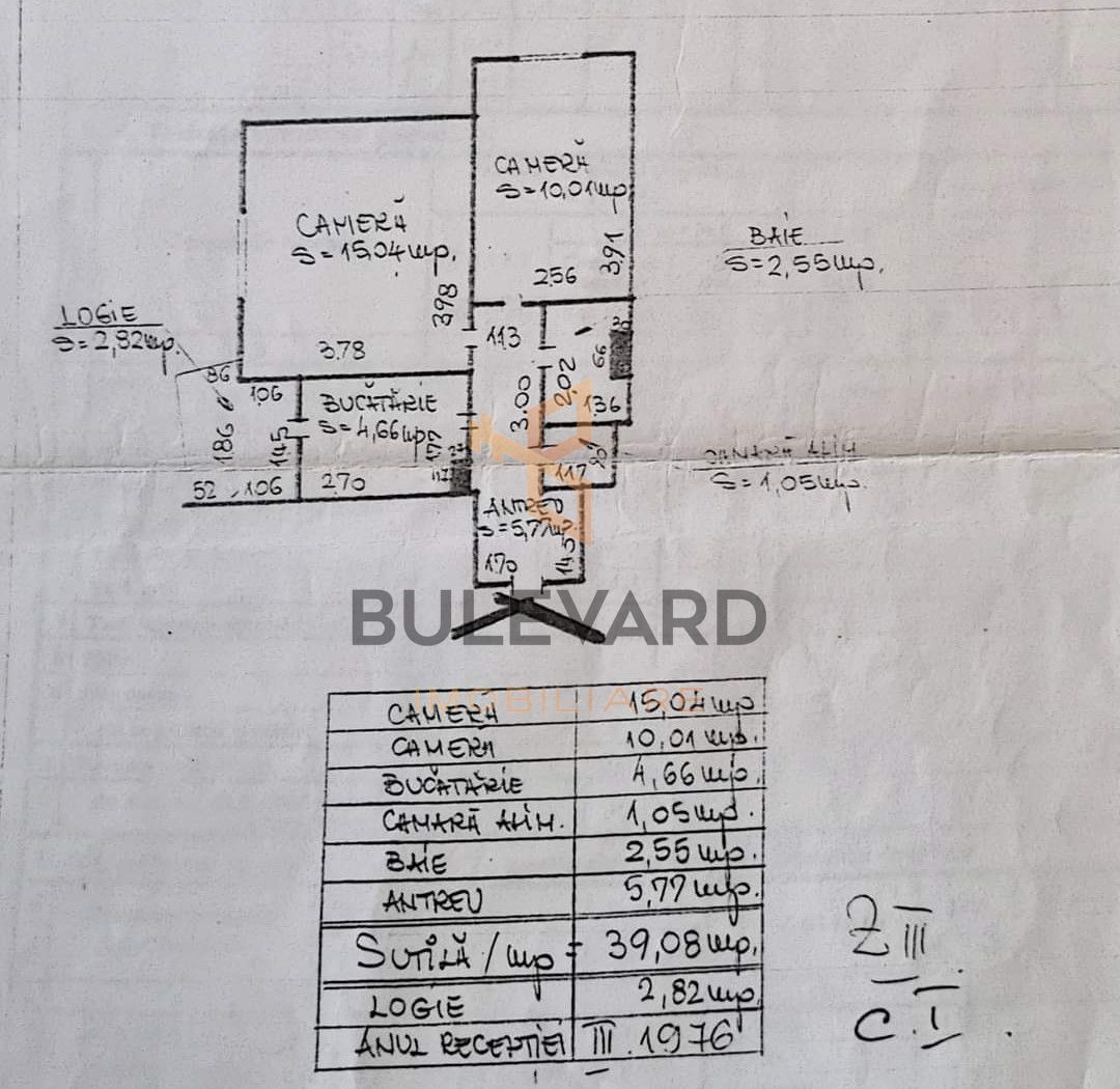 Apartament cu 2 camere decomandat, zona Winmarkt! - Schiță 8
