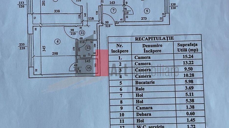 Apartament 4 camere Titan - Schiță 20