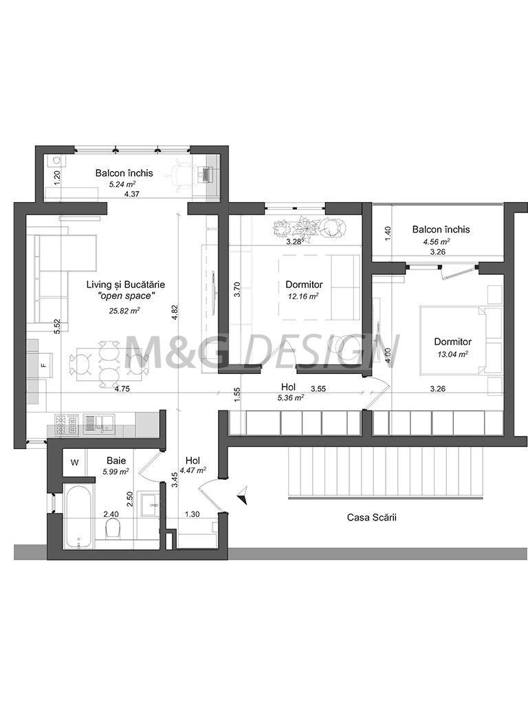 Apartament 3 camere Giroc etaj 1 - Poză 17