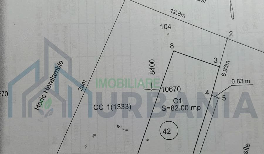 Teren 340 mp în zona centrală, strada Florilor, Iași – utilități la poartă - Poză 3