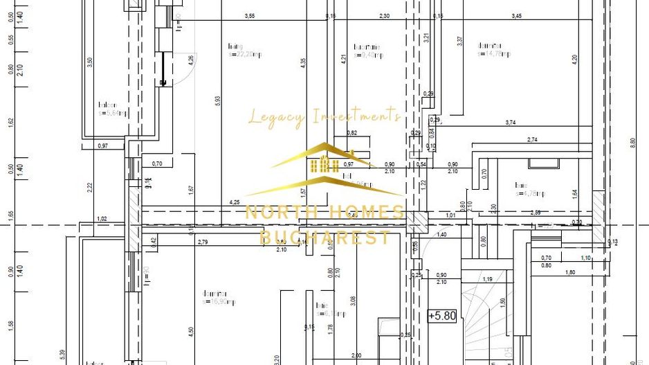 Ap 3 camere, 2 bai, 3 balcoane + parcare subterana - Casa Presei - Poză 11