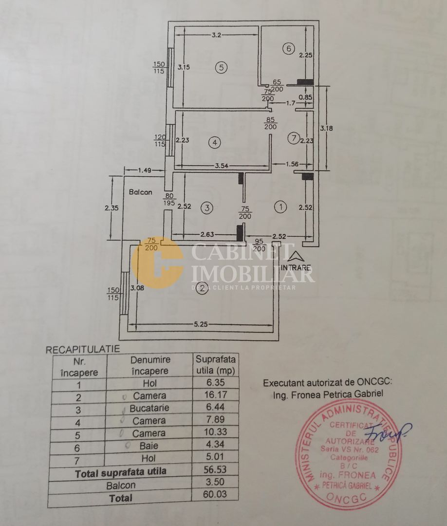 3 CAMERE DECOMANDAT - MOBILAT SI UTILAT - HIDROIZOLATIE - PACURARI - Schiță 17