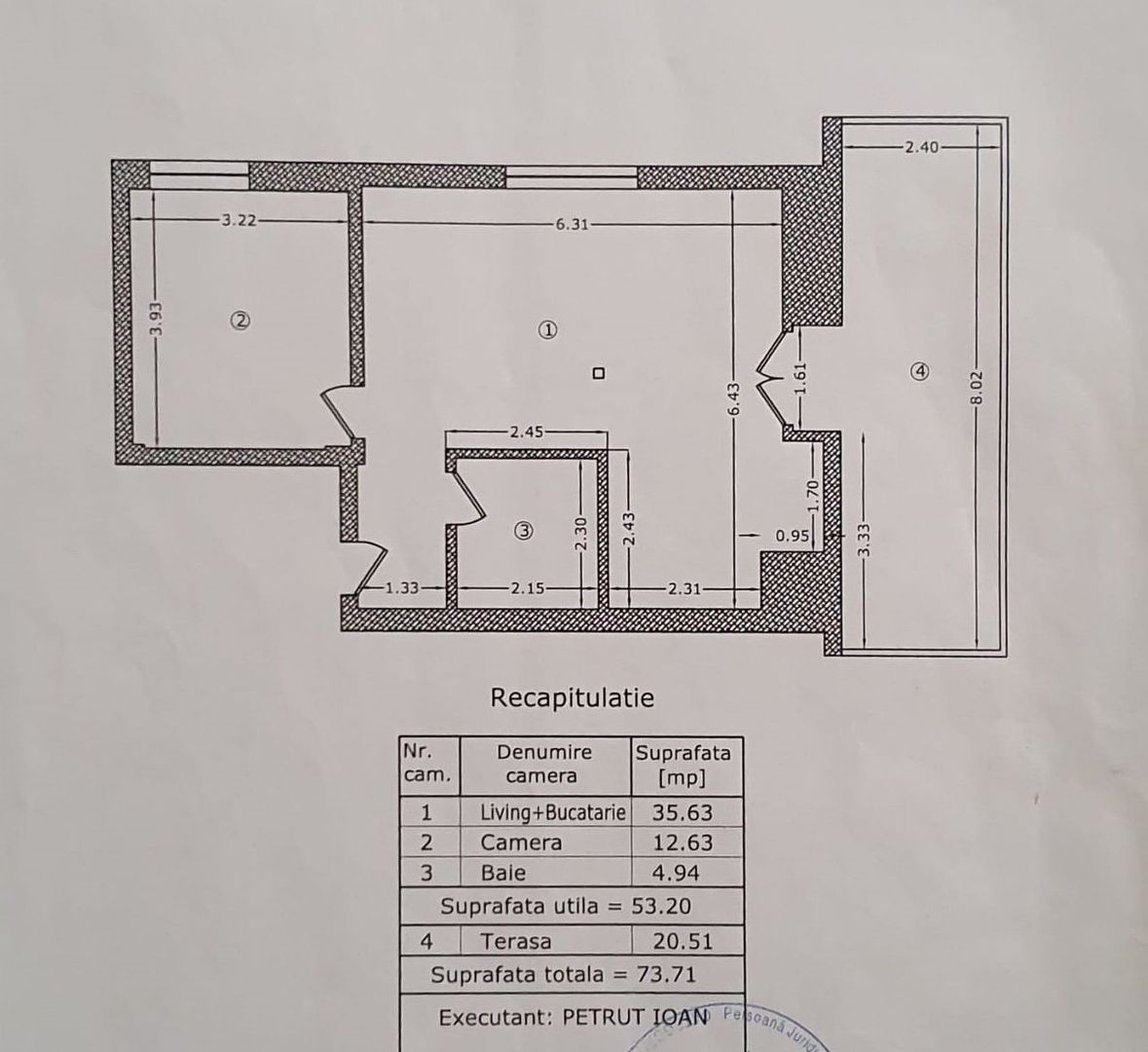 Apartament 2 camere mansarda | Jiului - Schiță 11