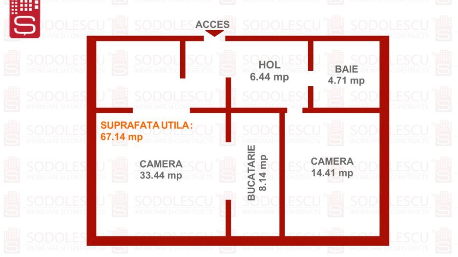 Apartament 2 camere strada Musicescu - Braytim - Poză 3