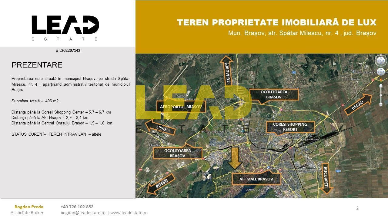De Vanzare Teren Intravilan, Ultracentral Brasov! - Poză 3
