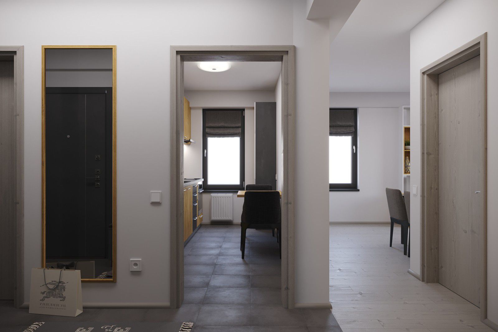 Apartament 3 camere de inchirat Rond OMV Pipera Curte proprie 45M - Poză 4