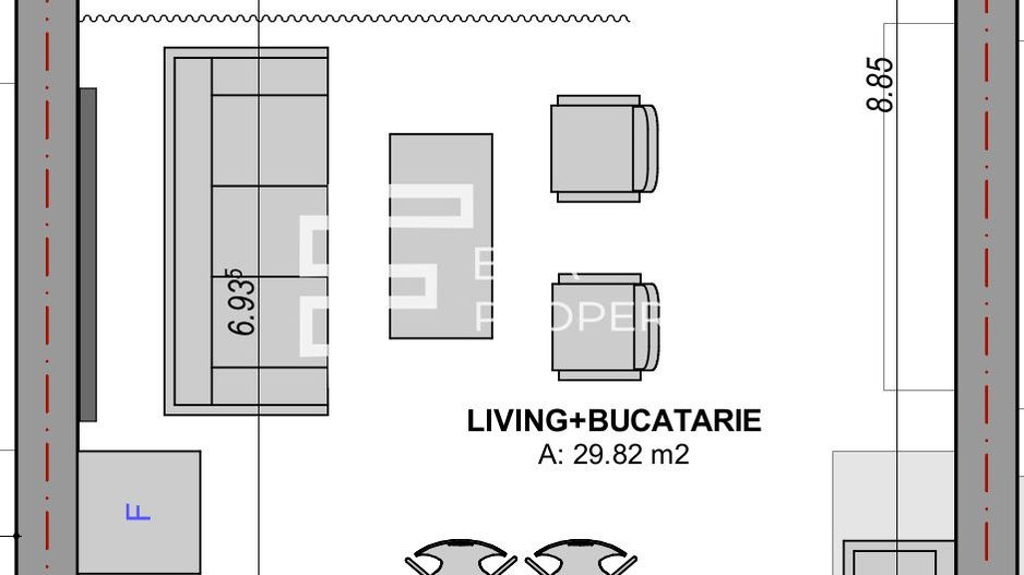 Apartament  1 camera 38  mp, zona Aeroport Sibiu - Schiță 13
