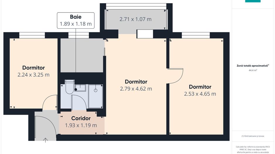 Apartament 3 camere, Fortuna - Poză 7