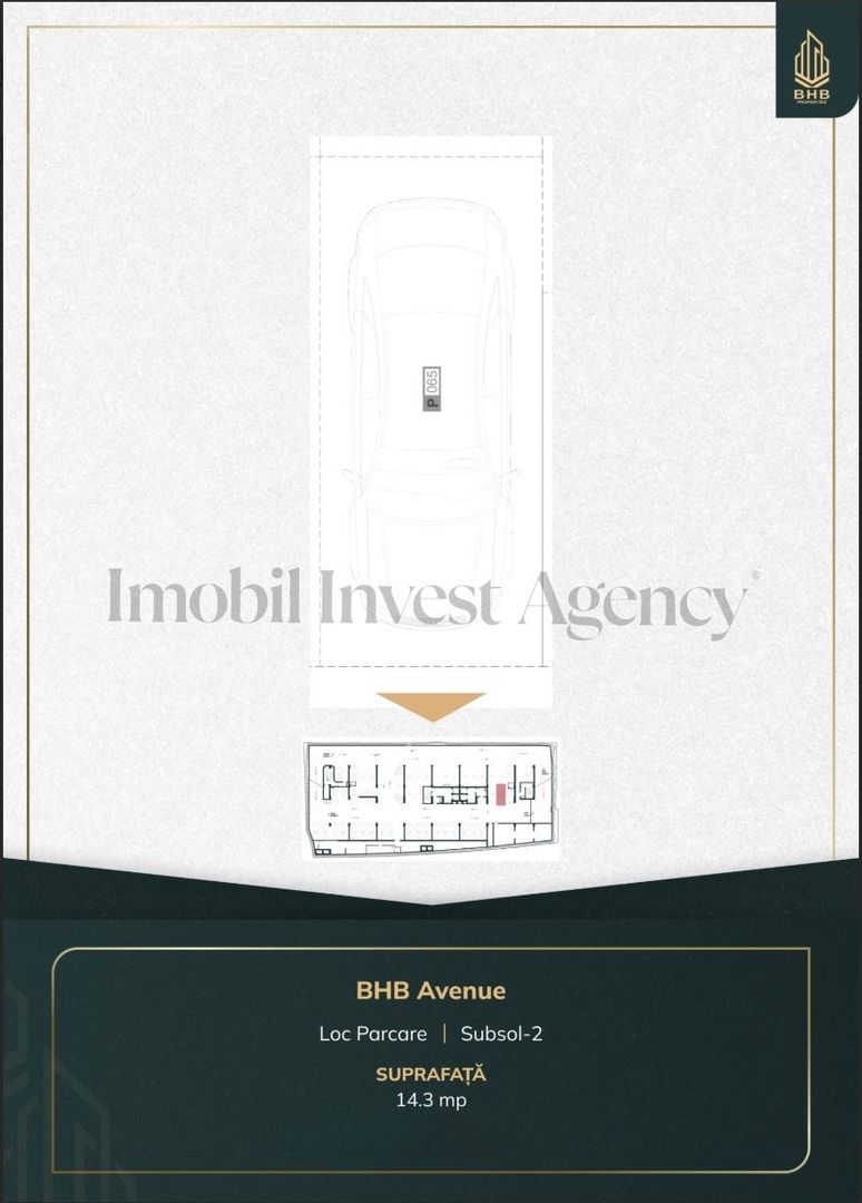 Apartament 2 Camere cu parcare inclusă în complexul BHB Avenue - Schiță 27