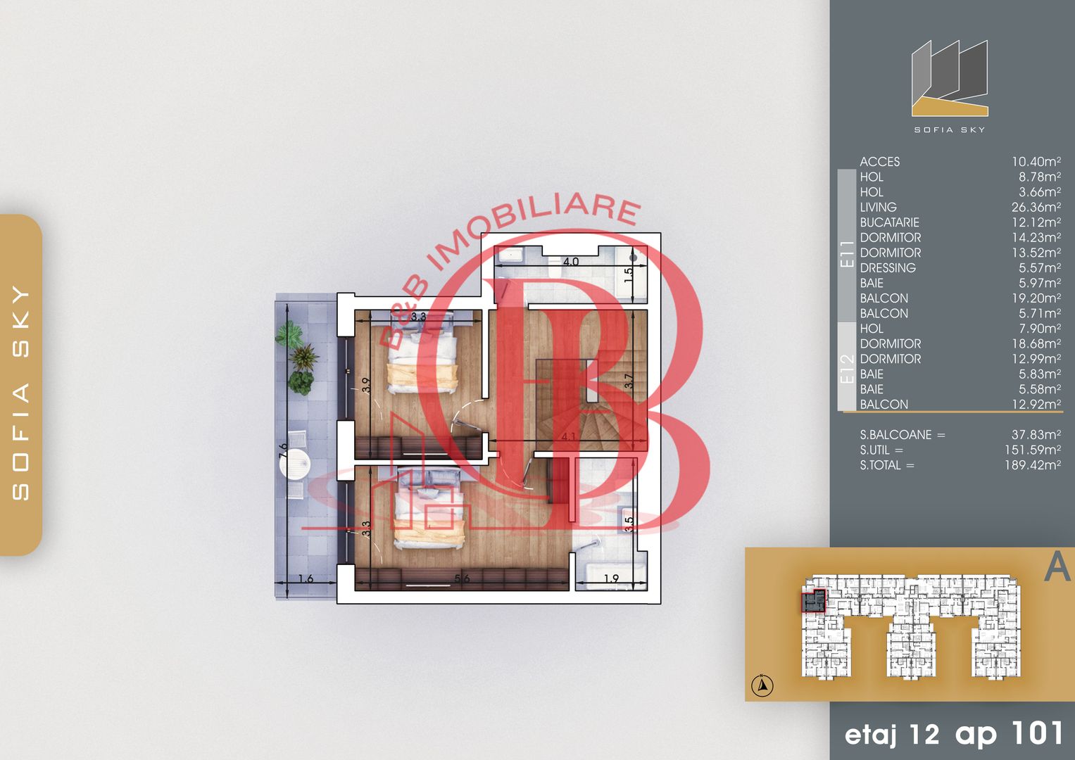 Bloc Finalizat Duplex 5 camere Theodor Pallady 7min Metrou - Schiță 4