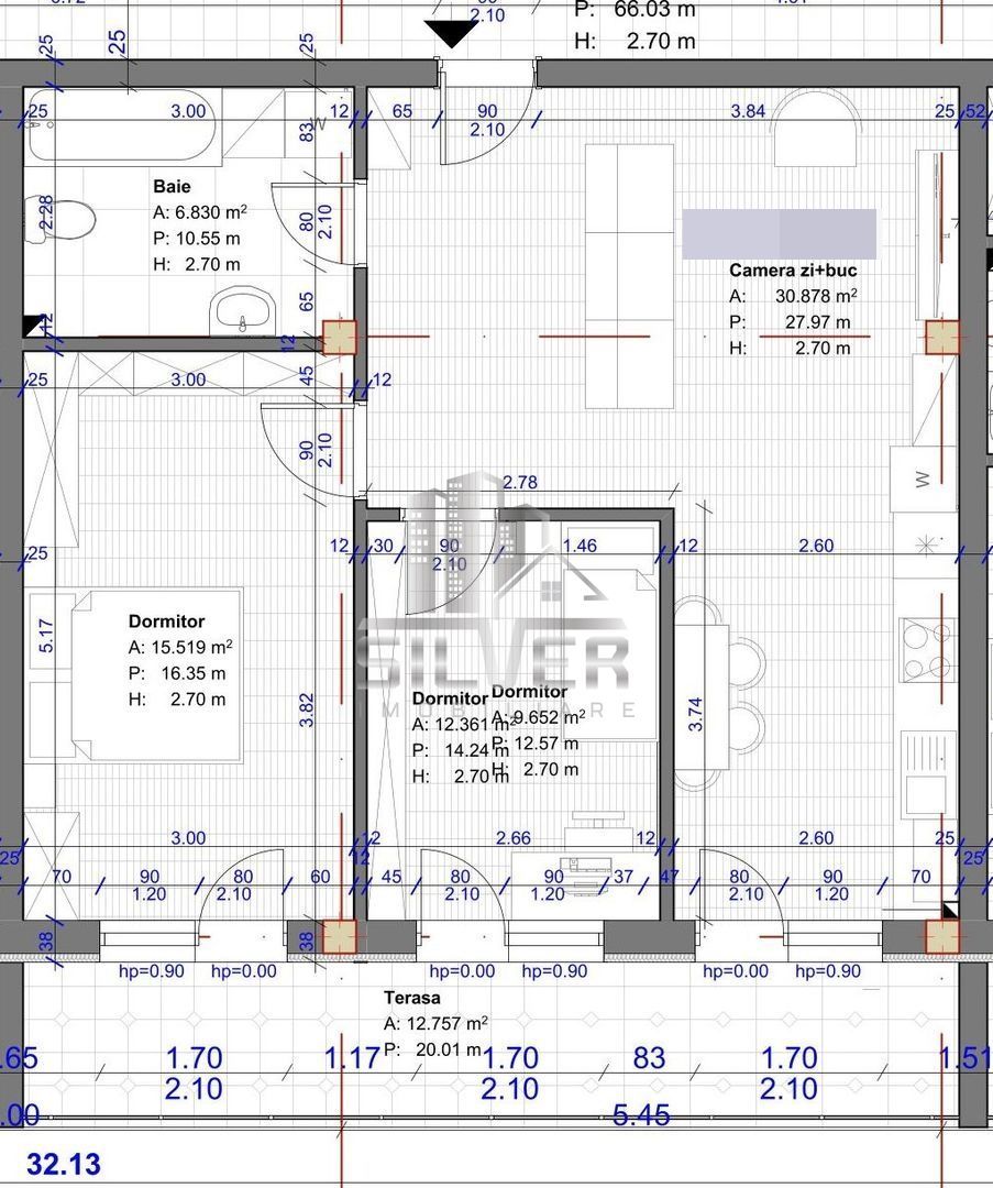 Apartament cu 3 camere+terasa de 13 mp! - Poză 4