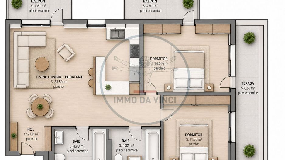 Apartamente cu 1-2-3-4 camere, parcare | Bloc Nou Traian Vuia Pod IRA - Poză 2