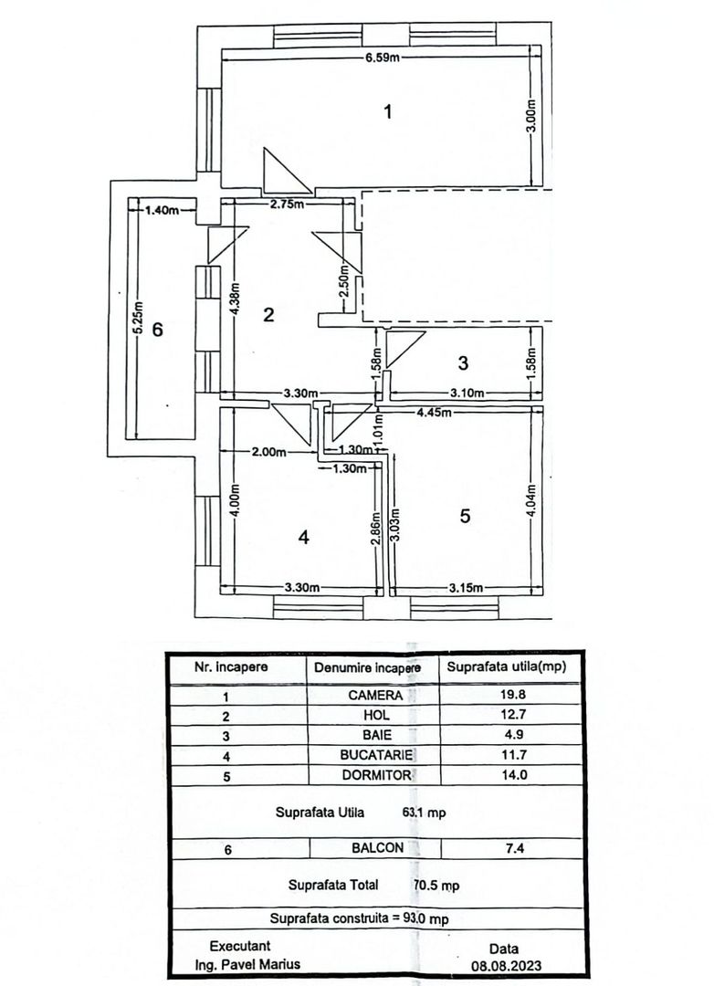 APARTAMENT NOU - 2 camere, ETAJ 2 (mansardă) - zona SILVER MALL; - Poză 8