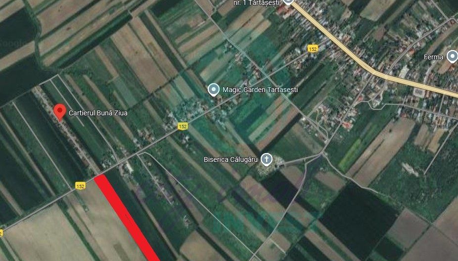 Teren 9923 mp Tărtășești, cu utilități și acces asfaltat - Poză 1