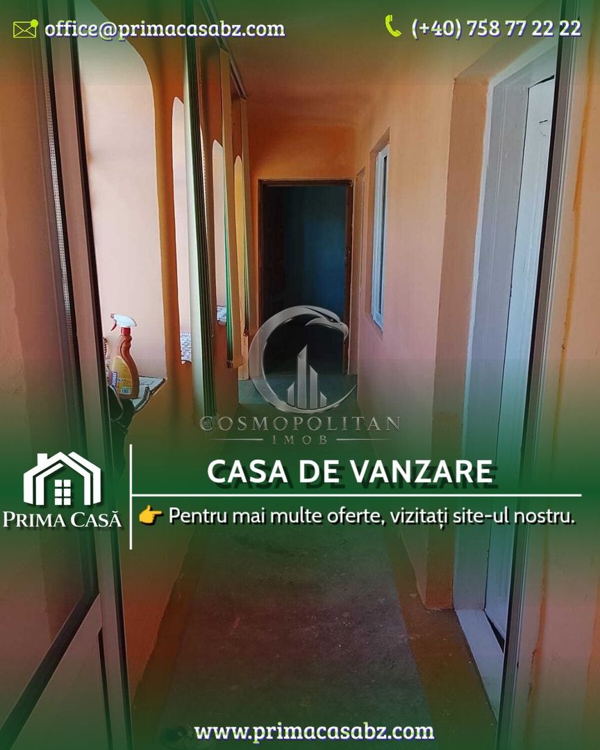 Oportunitate de investitie! Casa in Dealu Viei – Merei/BZ ~ teren 700mp ~ d=40m - Poză 1