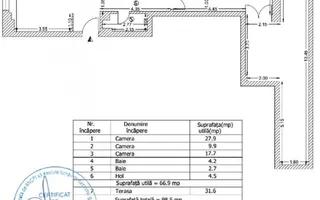 Apartament 3 camere Dorobanti | Terasa 31mp | Imobil 2005 - Poză 14