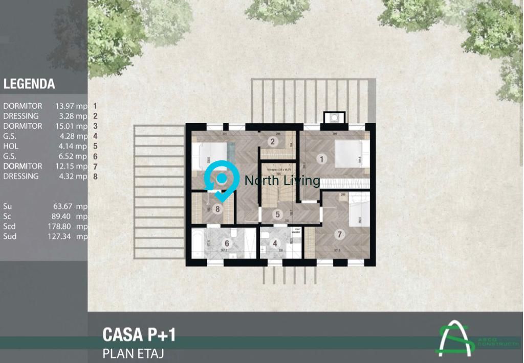 Vila 5 camere Pipera | 2 parcari | gradina - Poză 19