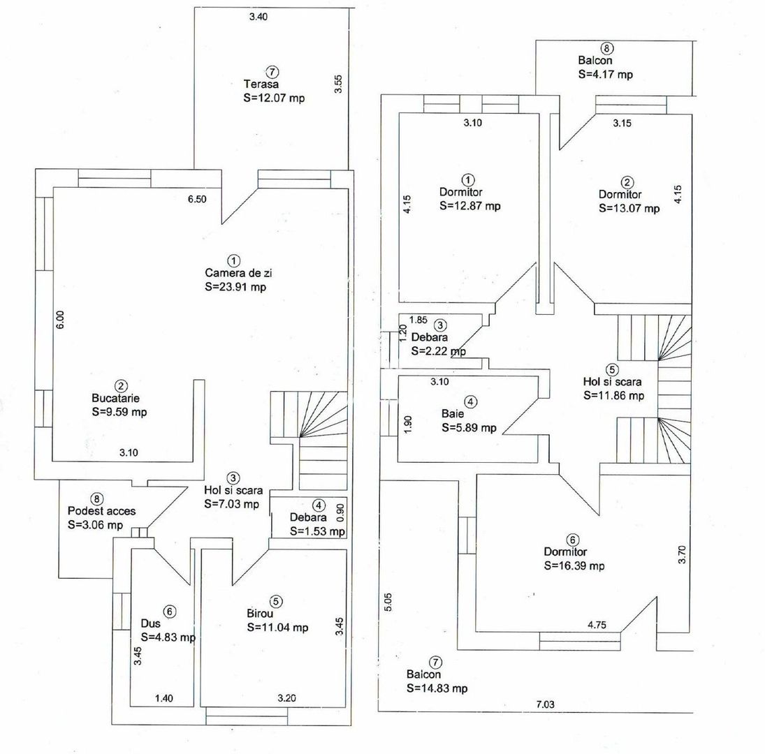 Casa 4 dormitoare, 2 bai - Sibiu, Cisnadioara - Schiță 19