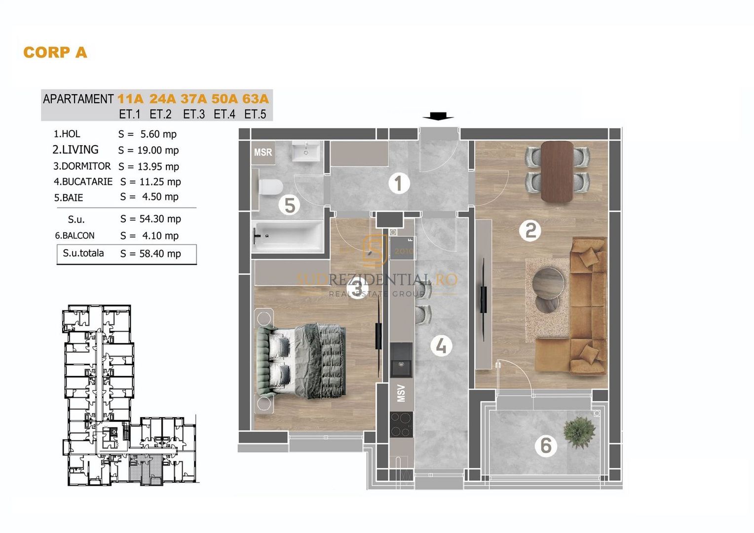 Apartament 2 camere, decomandat, Mall Grand Arena, Bd. Brancoveanu - Poză 7