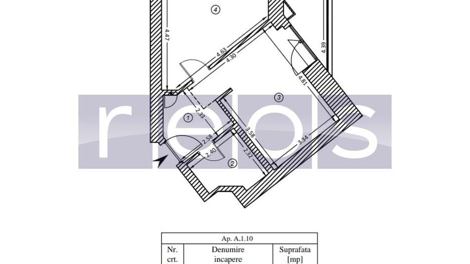 APARTAMENT PREMIUM 2 CAMERE | YACHT KID | 43MP | MOBILAT-UTILAT LUX | - Schiță 19