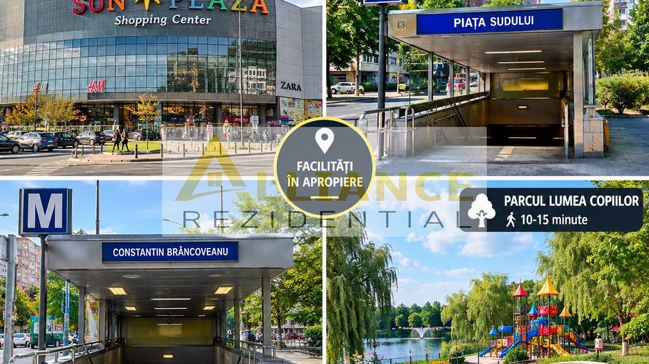 2 CAMERE | 55,5 MP | 650M METROU BRANCOVEANU | 800M PIATA SUDULUI - Poză 1